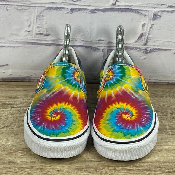 Vans Tie Dye Slip On Shoes Women's 6 Men's 4.5 Colorful Classic Skate Sneaker - Picture 2 of 9